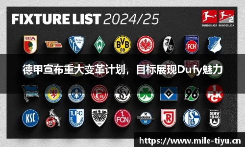 德甲宣布重大变革计划，目标展现Dufy魅力