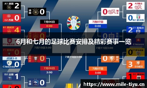 6月和七月的足球比赛安排及精彩赛事一览